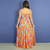 Imagem do Vestido adulto Ivete Max Flor Laranja