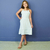 Kit de Vestidos Aline Branco Adulto e Infantil