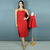 Kit de vestidos adulto Geane e infantil Olga Vermelho - Miss Li 