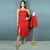 Kit de vestidos adulto Geane e infantil Olga Vermelho