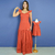 Kit de Vestidos Adulto Drica e Infantil Dani Terracota - Miss Li 