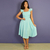 Kit Vestido adulto Rose e camisa infantil Daniel Turquesa bebê - comprar online