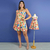 Kit Macaquinho adulto Dallas e Vestido infantil Luci Sertãozinho