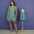 Kit de Macaquinho Adulto Bélgica e Vestido Infantil Vitória Verde na internet