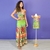 Kit Conjunto Havaí e Vestido infantil Bia Tropicana