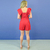 Kit Macaquinho Adulto Veneza Vermelho e Vestido infantil Helena Vermelho - Miss Li 