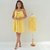 Kit de vestidos Analiz Amarelo adulto e infantil - Miss Li 