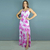 Vestido adulto Madalena Flores Fucsia - comprar online