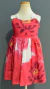 Vestido infantil Olga Zínias Vermelhas