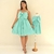 Kit de Vestidos Analiz Verde Água adulto e infantil