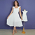 Kit de vestidos adulto Rose e infantil Livia Branco