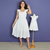 Kit de vestidos adulto Rose e infantil Livia Branco - Miss Li 