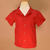 Kit Vestido adulto Joice e camisa infantil Téo Vermelho