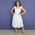 Vestido adulto Rose branco - comprar online
