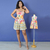 Kit Macaquinho Adulto Bolívia e Vestido Infantil Inês