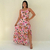 Vestido adulto Madalena Rosa florido - comprar online