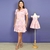 Kit de Vestidos Adulto Beatriz e Infantil Helena Floral Rosa Bebê - loja online