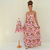 Kit de Vestidos Amanda Rosa Florido adulto e infantil