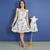 Kit de Vestidos adulto Liane e infantil Helena Xadrez