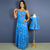 Kit de Vestidos adulto Madalena e infantil Joice Borboletario Azul [P.E] - comprar online