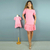 Kit de vestidos Beatriz Coral adulto e infantil [P.E]