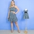 Kit Conjunto Fiorela Xadrez Preto e infantil Brenda Preto