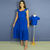 Kit Vestido adulto Vick e Camisa infantil Daniel Azul Royal