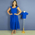 Kit Vestido adulto Vick e Camisa infantil Daniel Azul Royal - Miss Li 