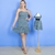 Kit de Vestidos Adulto Fatima Xadrez Preto e infantil Brenda Preto