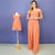 Kit Macacão Grécia abóbora e Vestido Infantil Dani abóbora - loja online
