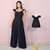 Kit Macacão Grécia e Vestido Infantil Dani Preto - comprar online