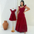 Kit de vestidos adulto Drica e infantil Denise Marsala [P.E]