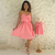 Kit de vestidos Analiz Coral adulto e infantil [P.E]
