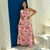 Vestido adulto Madalena Rosa florido - Miss Li 