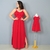 Kit de Vestidos Luiza Vermelho Adulto e Infantil