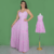 Kit de Vestidos Dalila Rosa Adulto e Infantil