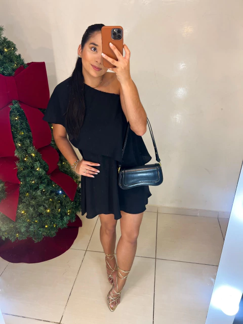 VESTIDO OMBRO ÚNICO ASSIMÉTRICO - comprar online