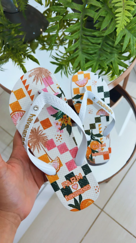 HAVAIANAS INSPIRAÇÃO FARM - BRANCA COM LARANJAS - comprar online