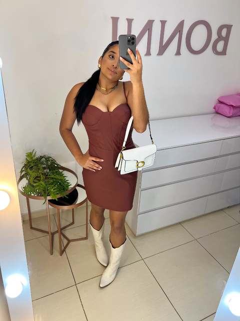 VESTIDO COURINO ALÇA - BORDÔ - comprar online