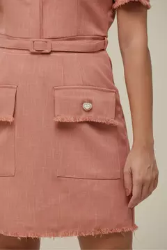 Vestido Tweed rose na internet