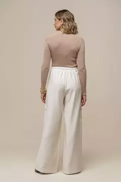 Calça Cargo linho natural na internet