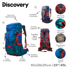 MOCHILA DISCOVERY DE VIAJE -65 LITROS-