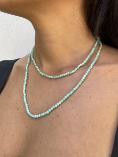 Colar Amazonita facetada - 3 mm - comprar online