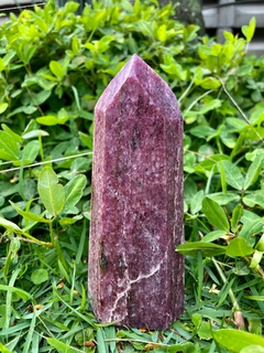 Ponta polida quartzo morango - 485g