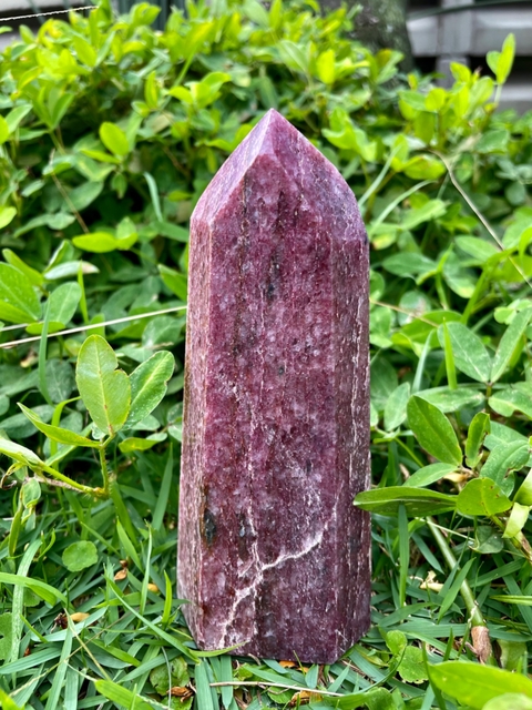Ponta polida quartzo morango - 485g