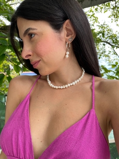 Choker pérola barroca grande na internet