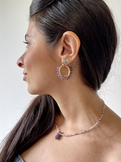 Argola solare ametista - comprar online
