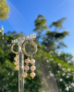 Argola pérolas dourado