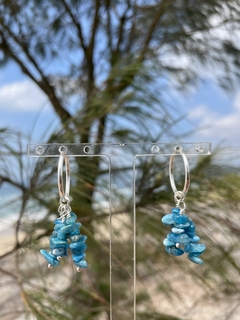 Argola chuva mini cascalho Apatita