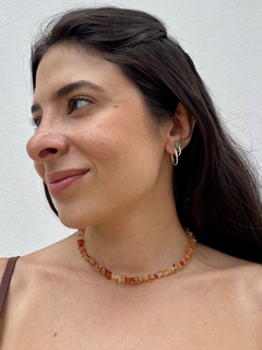 Choker mini cascalho Ágata de fogo - comprar online